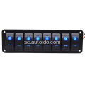 DC 12V 8 Gang Rocker Switch Panel